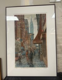 Tom Matt - Limited Edition 10/300 - The Chrysler Building & Lexington Avenue - Hand Signed With Pencil TA WA/B