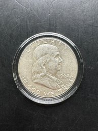 1962 Benjamin Franklin Silver Half Dollar