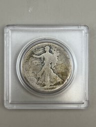 1917-S Walking Liberty Silver Half Dollar In Plastic Case