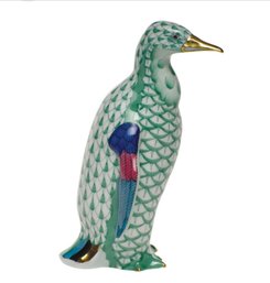 Herend Penguin Hand Painted Figurine