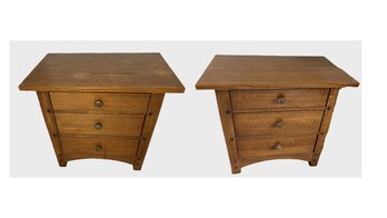 Pair Of Impressions By Thomasville Mission Style Nightstands