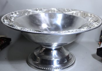 Very Large Decorative Aluminum Heavy Centerpiece Bowl