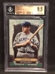 2014 Topps Triple Threads Babe Ruth Emerald 198/250 Beckett Graded 9.5 - K