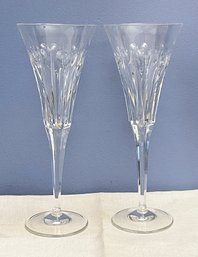 Waterford Crystal Millenium Series Five Toast's- LOVE Fluted Champagne Pair- Lot 3