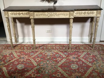 Incredible Vintage French Console Table - Client Paid $3,800 Many Years Ago - Custom Paint Done For Client