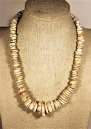 Vintage White Shell Necklace 16' Long