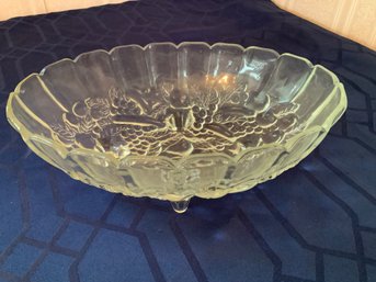 Vintage Footed Oval Bowl