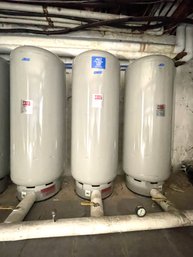 A Set Of 3 Teel 81 Gallon Pre Charged Metal Water Tanks