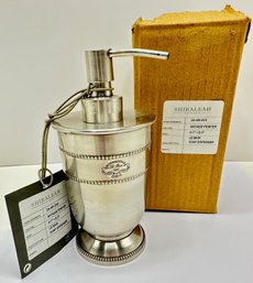 New In Box Shiraleah Antique Pewter LeBain Soap Dispenser, Purchased At ABC Carpet & Home
