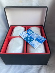 The Republic Of Tea Boxed Set Of 4 Unique Cups New