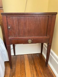 Antique French Oak Tambour Stand