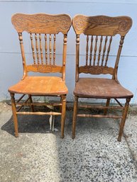 Antique Wood Carved Dining Room Chairs