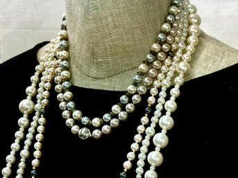 Pretty In Pearls Necklaces - Group Of 5