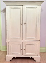 A Painted Wood Wardrobe Cabinet By Lexington Furniture