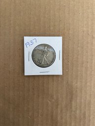 Beautiful 1937 Walking Liberty Silver Half Dollar