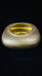 Solid Hammered Brass Square Bowl