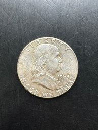 1963 Benjamin Franklin Silver Half Dollar