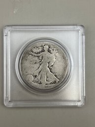 1920-S Walking Liberty Silver Half Dollar In Plastic Case