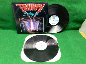 Triumph. Stages. Double LIVE Album On 1985 MCA Records. Double LP Record.