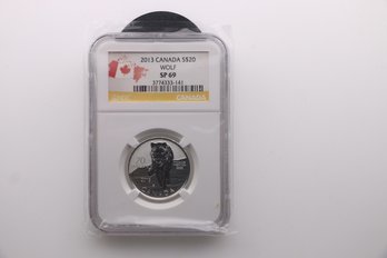 2013 Canadian Wolf .999 Silver Coin Ngc SP 69