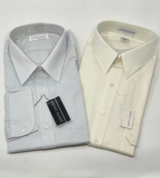 Two Pierre Cardin Mens Button Up Dress Shirts