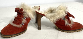 A Pair Of COACH Suede Mules - Size 11B