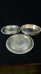 Silverplate Platter Lot