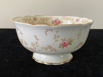 Vintage Floral Gold Rim Bowl