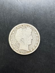 1904 Barber Silver Half Dollar