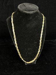 Gold Tone Rope Chained Necklace