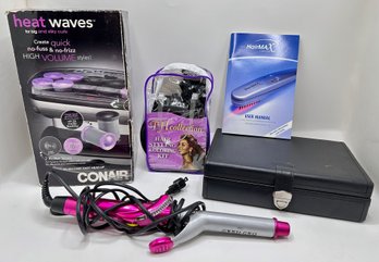 HairMax Lasercomb, Conair Hot Curlers, Bed Head Curing Iron & Coloring Kit