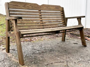 A Pine Garden Bench