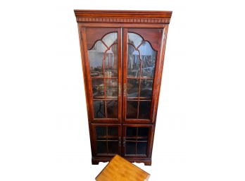 Light Up Mahogany Curio 4 Door Cabinet /storage /china Cabinet