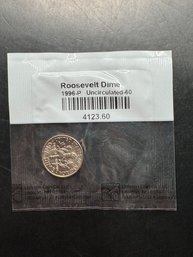 1996-P Uncirculated Roosevelt Dime In Littleton Package