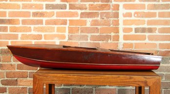 Large 43' Vintage / Antique Wooden Pond Boat Model