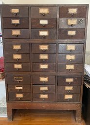 Tall Antique Stacking Library Cabinet