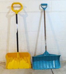 Pair Of Lightweight Plastic Snow Shovels