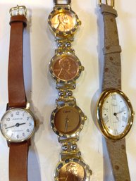 Trio Of Ladies Vintage Watches, Diantus, Timex And Cenere