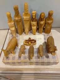 Hand Carved Olive Wood Nativity Scene