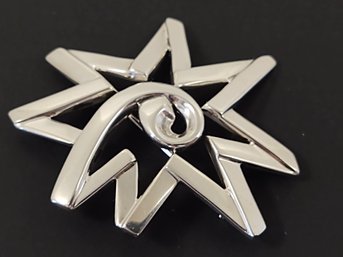 VINTAGE TIFFANY & CO PALOMA PICASSO STERLING SILVER SUN STAR BROOCH