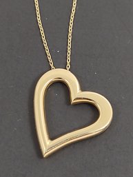 VINTAGE 14K GOLD HEART NECKLACE