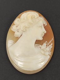 VINTAGE UNMOUNTED LOOSE NATURAL CARVED SHELL CAMEO