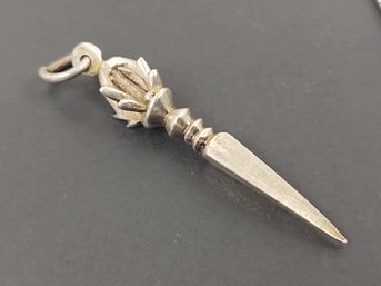 VINTAGE STERLING SILVER MINI DAGGER PENDANT / CHARM