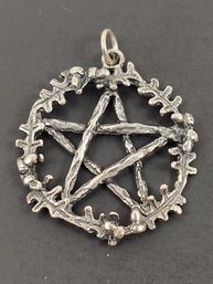 VINTAGE STERLING SILVER PENTAGRAM STAR PENDANT