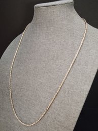 VINTAGE STERLING SILVER TWISTED ROPE CHAIN NECKLACE