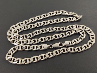 VINTAGE ITALIAN STERLING SILVER 6.5mm GUCCI / ANCHOR LINK NECKLACE