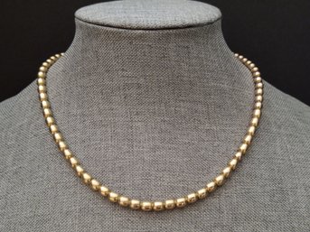 ANTIQUE VICTORIAN 14K GOLD BEADS NECKLACE