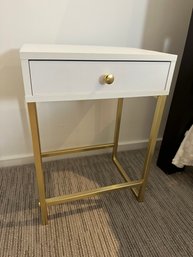 White Brass Accent Table #2