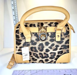 BRAND NEW WOMENS HANDBAGS - TAN LEOPARD DESIGN - BAG # 2