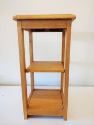Three Tier Wood Plant Stand Side Table
